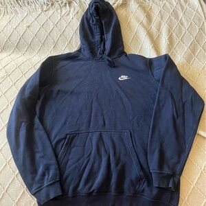 Authentic Nike Hoodie - Navy Blue Medium